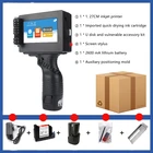 17 языков, изображение 12,7 мм, QR-код, серийный номер, стандартный онлайн-принтер, ручной струйный ручной термальный струйный принтер