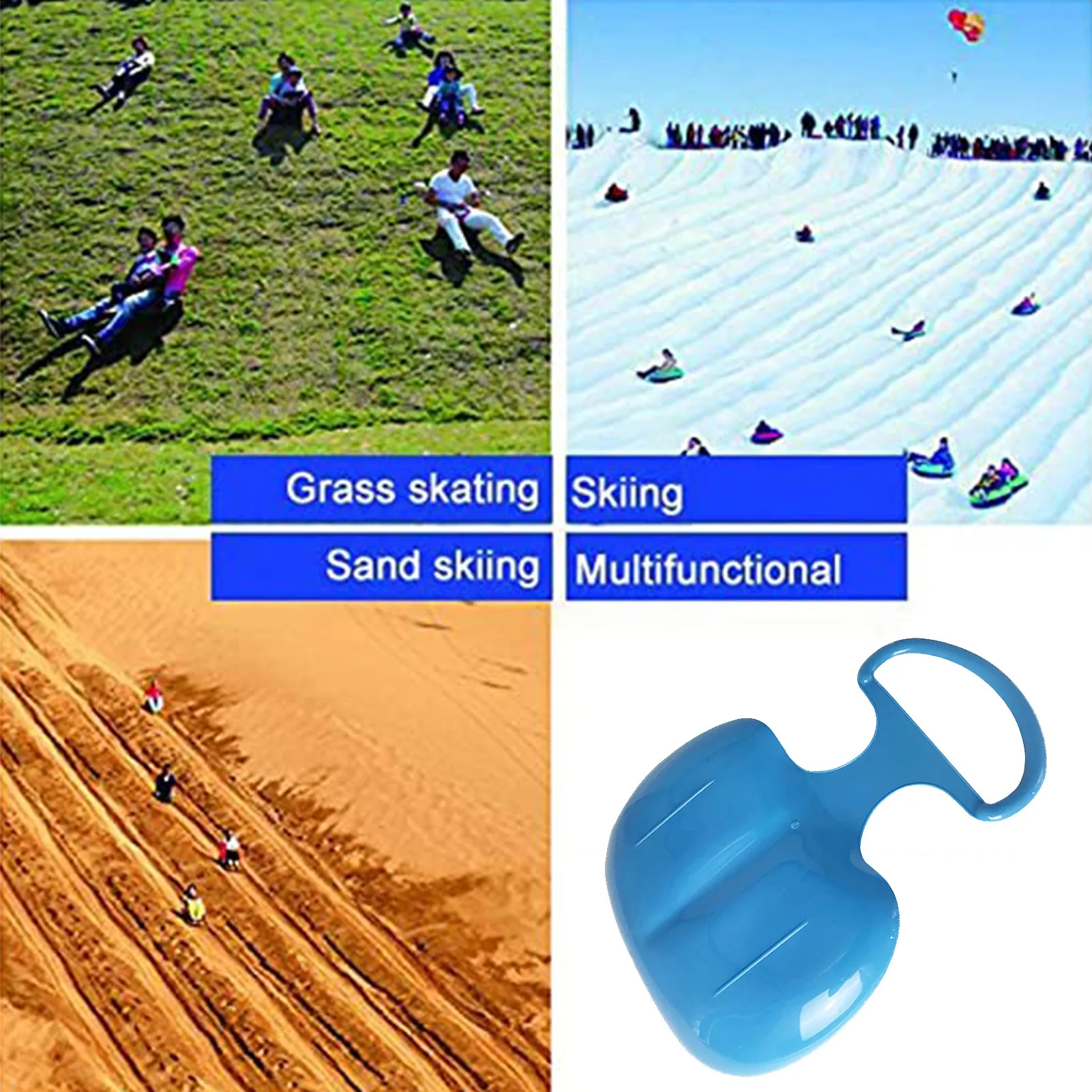 Зимних видов спорта на открытом воздухе утолщенная пластиковая Лыжная доска для