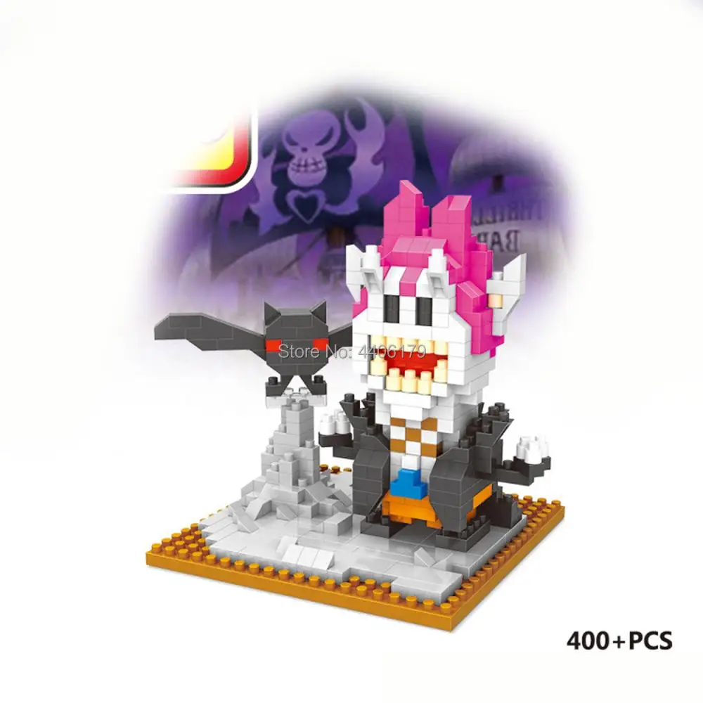 

hot lepining creators Anime one-piece pirate Gekko Moria Doflamingo Sengoku Kuzan micro diamond Building block model toys gift