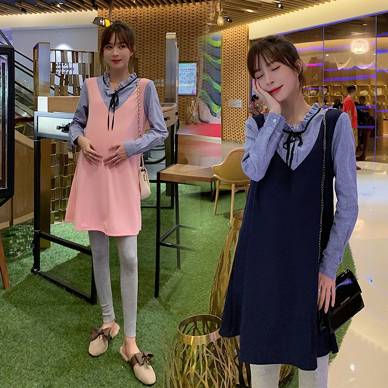 31 платье для беременных стильное с длинными рукавами женщин мам 01 ~ A 33 1921 | Мать и