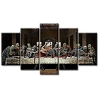 Настенный декор с надписью Последний Ужин дьявола, 5 шт.-день мертвецов, Хэллоуин, тематические принты на холсте, картины, художественные декорации