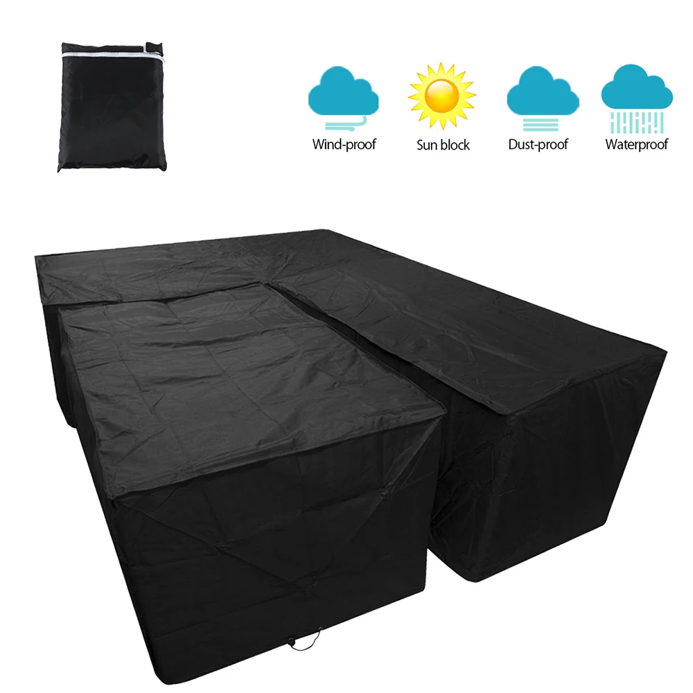 

Outdoor Furniture Covers Waterproof Rain Snow Dust Wind-Proof Anti-UV Polyester Fiber Garden Lawn Patio Furniture Covers