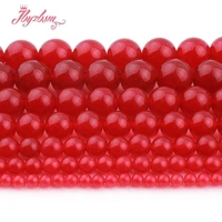 681012mm round red jades beads ball smooth loose stone beads for diy necklace bracelets earring jewelry making strand 15