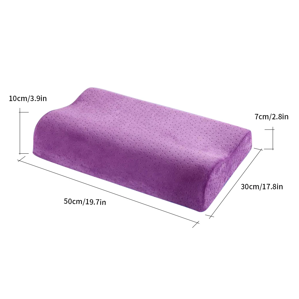 purple Подушка из пены с эффектом памяти, мягкая латексная подушка для здоровья, подушка из пены для путешествий, медленная Подушка, забота о здоровье ребенка - Цвет: purple