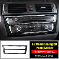 for bmw f20 f21 1 series accessories auto interior carbon fiber air conditioning cd console panel cover sticker trim car styling