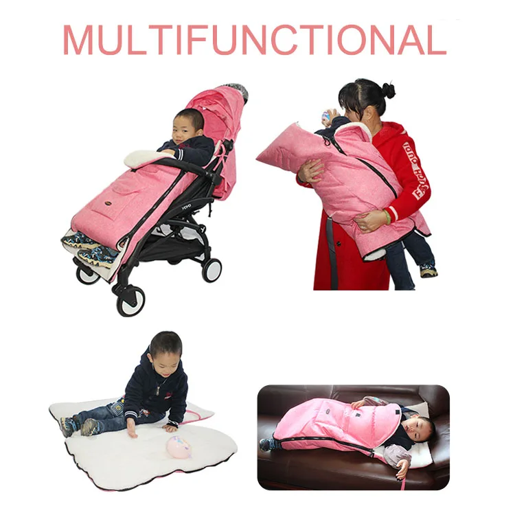 Зимний детский спальный мешок для коляски многофункциональный теплый зимний