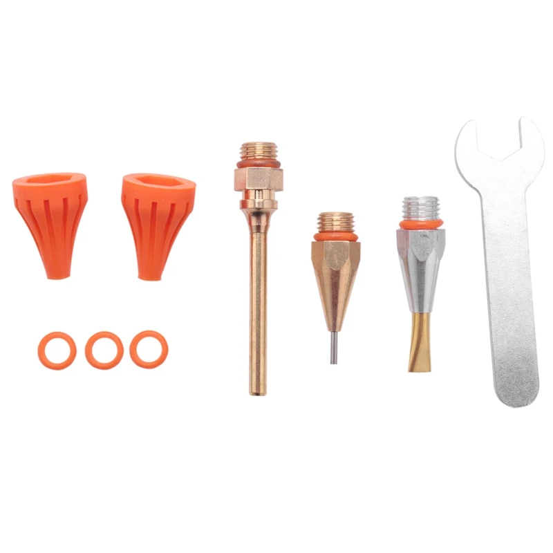 

9 Pcs Of Glue Copper Nozzle Small Caliber Length Large Caliber Hot Melt Glue Accessories