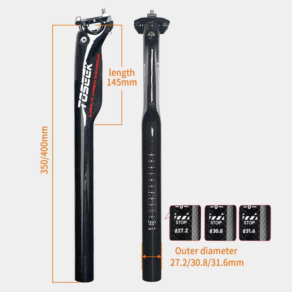

Подседельный штырь для велосипеда 3K, из углеродного волокна, для горного велосипеда, 27,2/30,8/31,6 мм, офсет 20 мм, подседельный штырь, телескопиче...