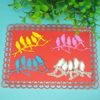 5 little birds and branches metal cutting dies paper crafts scrapbook card template diy decoration accessories
