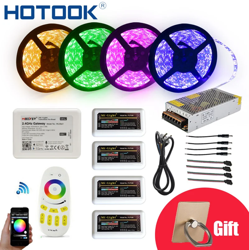 Hotaked Wi Fi светодиодный Strip12V гибкий 5050 300 RGBW IP65 Водонепроницаемый 20 м светильник с