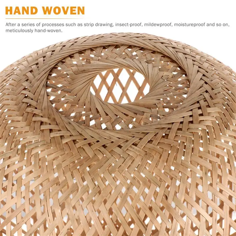 

1 Pc Lightweight Decorative Bamboo Weaving Chandelier Weaving Light Ceiling Light (with Light) for Bar Office Home