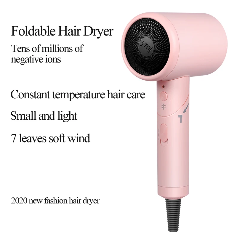 Портативный фен для волос профессиональный мощный отрицательный ион Фен