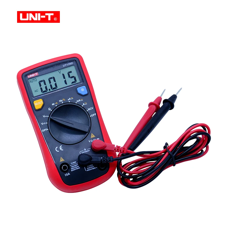 UNI-T UT136A/B/C/D Мини цифровой мультиметр AC/DC Вольтметр Амперметр Мульти Тестеры Автоматическое отключение питания с диодом ручной мультиметр