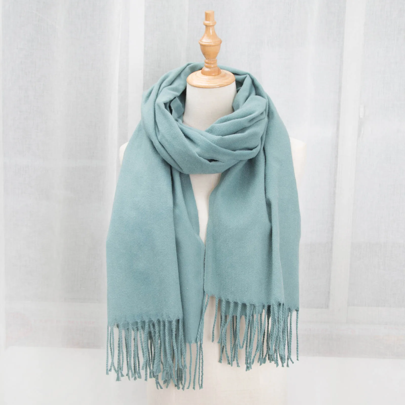 Мягкие кашемировые шарфы Новинка осени 2021 однотонные палантины тонкий длинный