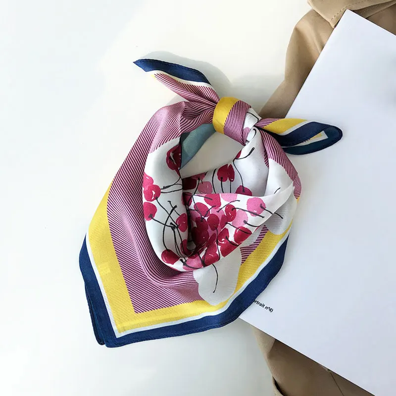 2021 Для женщин квадратный вырез волос шарфы 100% шелковый шарф платки и обертывания