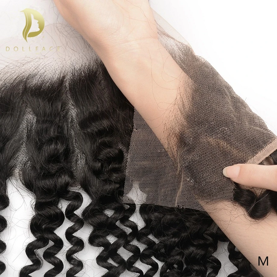 

13x4 deep wave lace frontal closure 100% brazilian human hair frontal hd transparent Swiss lace frontal curly water wave remy
