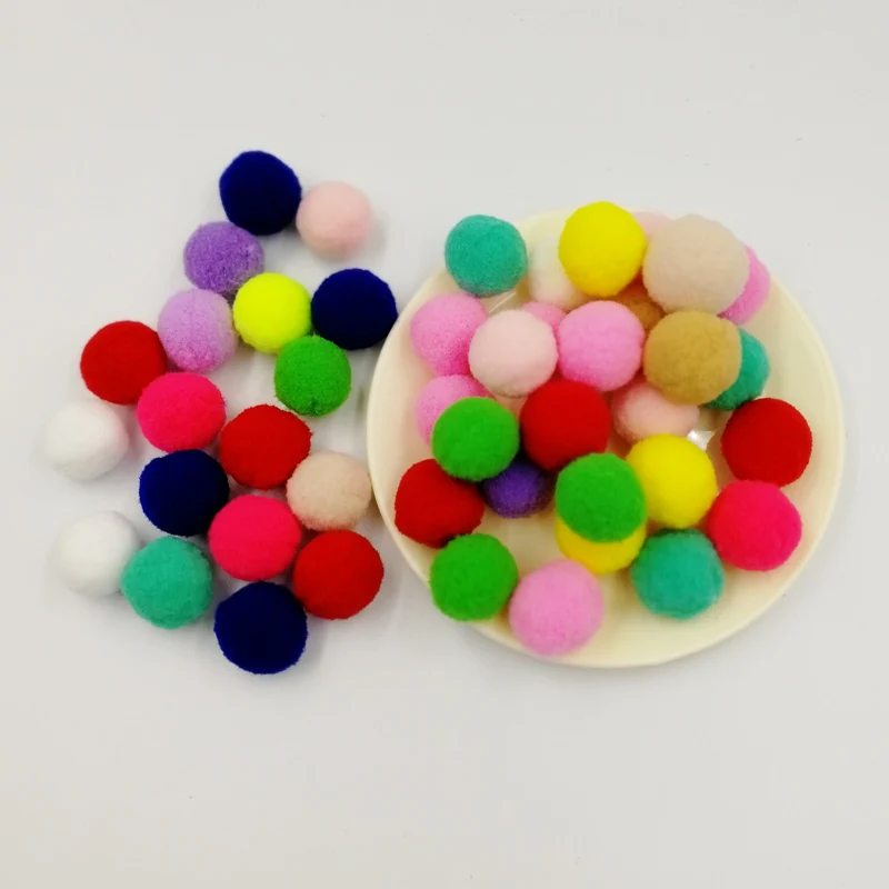 100 шт./пакет детская игрушка для рукоделия принадлежности мини пушистый помпон