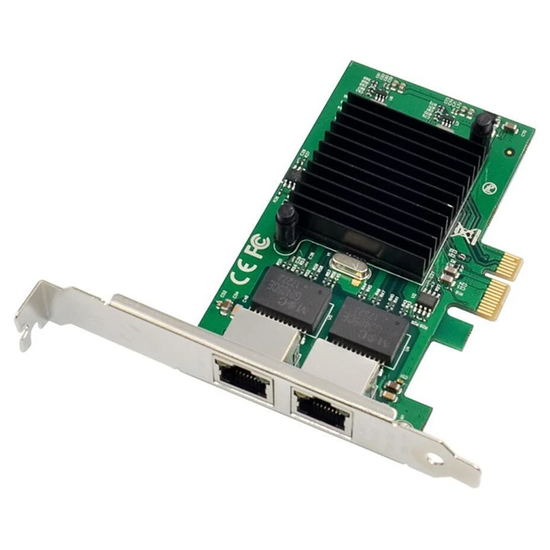PCI-E X1 гигабитный Ethernet-порт сетевая карта 1000M PCIe двойной электрический порт RJ45 82575EB