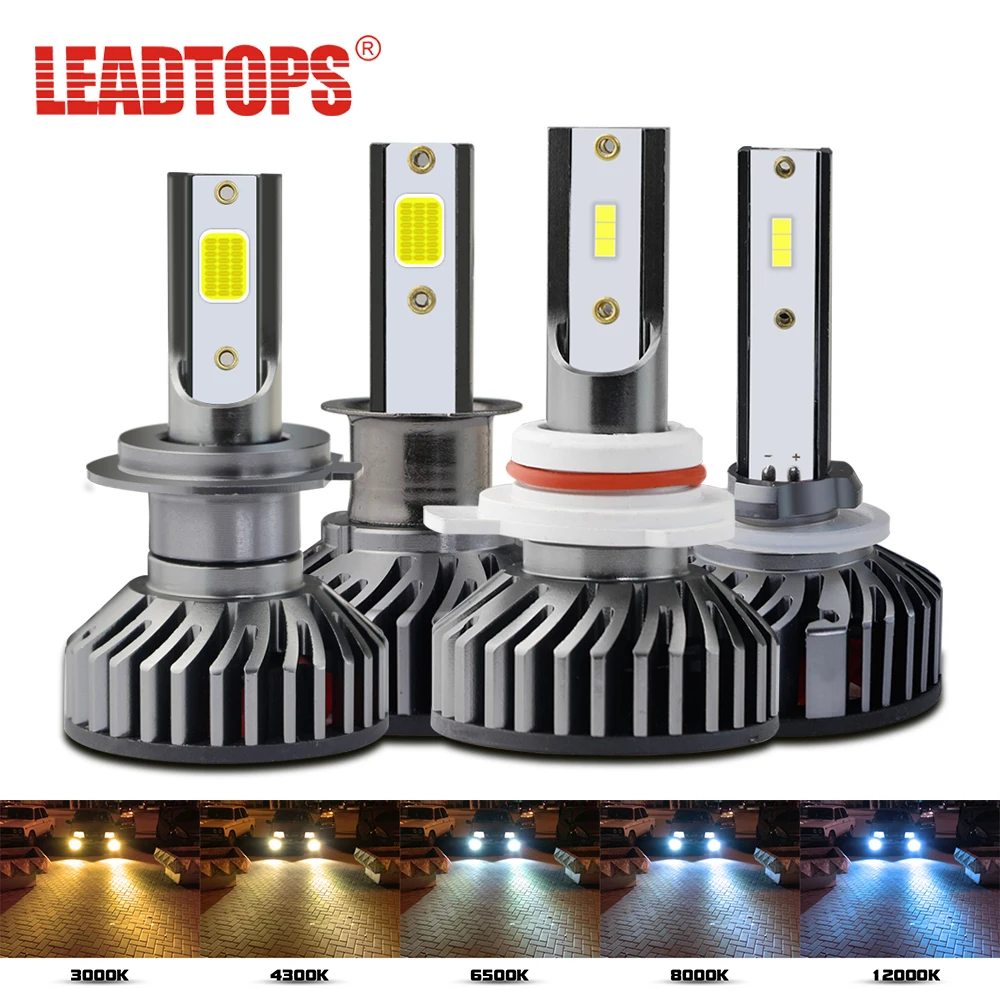 

LEADTOPS 80W 14000LM Car Haedlight H4 H7 H1 LED Bulb H8 H9 H11 4300K 5000K 6500K 8000K 25000K Auto fog Light 80W 16000LM 12V