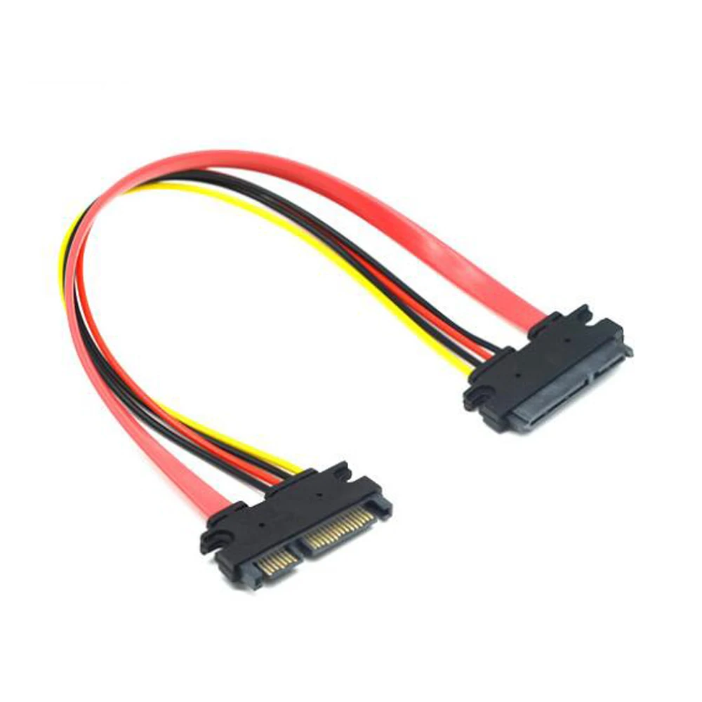 CHIPAL 30 см 50 22Pin SATA кабель для мужчин и женщин 7 + 15 Pin Serial ATA данных Мощность