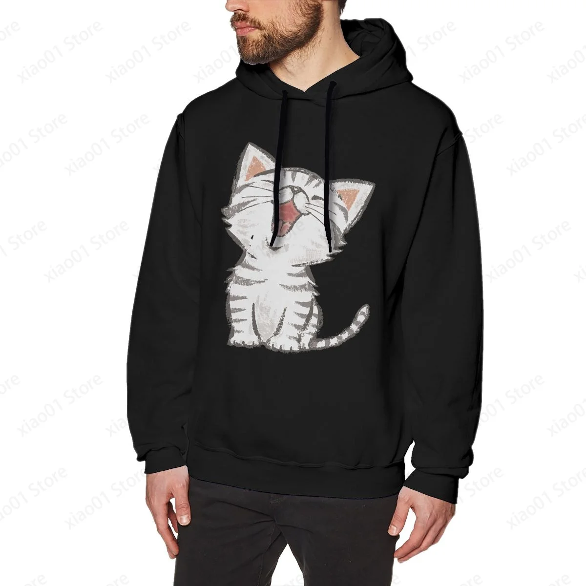 

American Shorthair Happy Hoodie Sweatshirts Fashion Graphics Harajuku Streetwear Hoodies