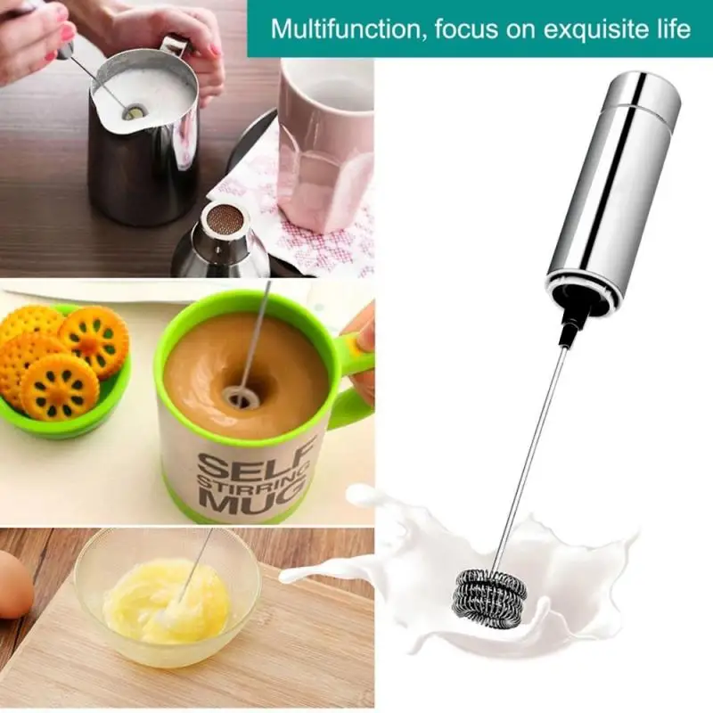 

Egg Whisk Milk Frother Kitchen Tools Handheld Double Spring Whisk Head Powerful Electric Milk Frother Egg Beater Egg Tools