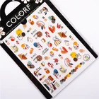 1 шт., абстрактная Женская наклейка для ногтей, 3d наклейки для ногтей, переводки, тропические листья, клейкие наклейки для ногтей, декоративные переводки