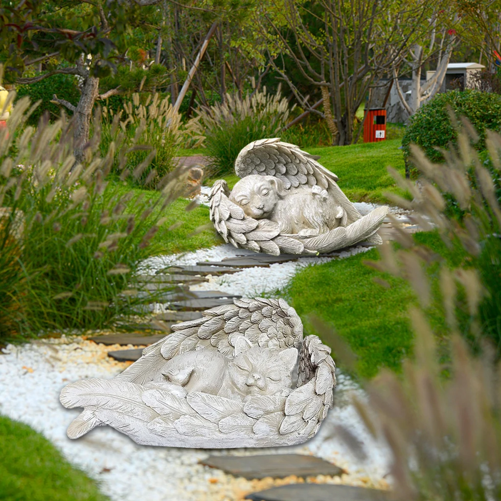 Памятная полимерная статуя с ангелом кошкой/собакой памятные подарки маркеры