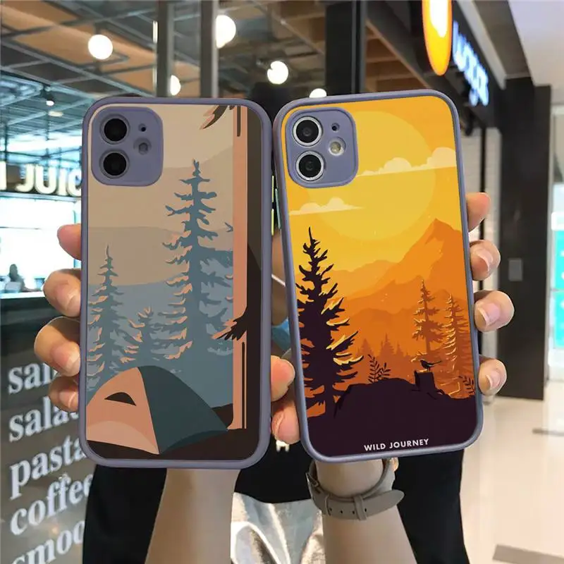 

Meditation App Wild Journey Phone Case Matte Transparent for iPhone 7 8 11 12 s mini pro X XS XR MAX Plus cover funda