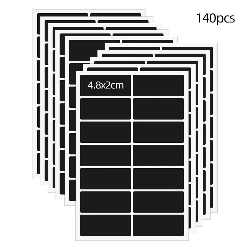 140 шт. кухонные наклейки для специй банок съемный Органайзер хранения в форме