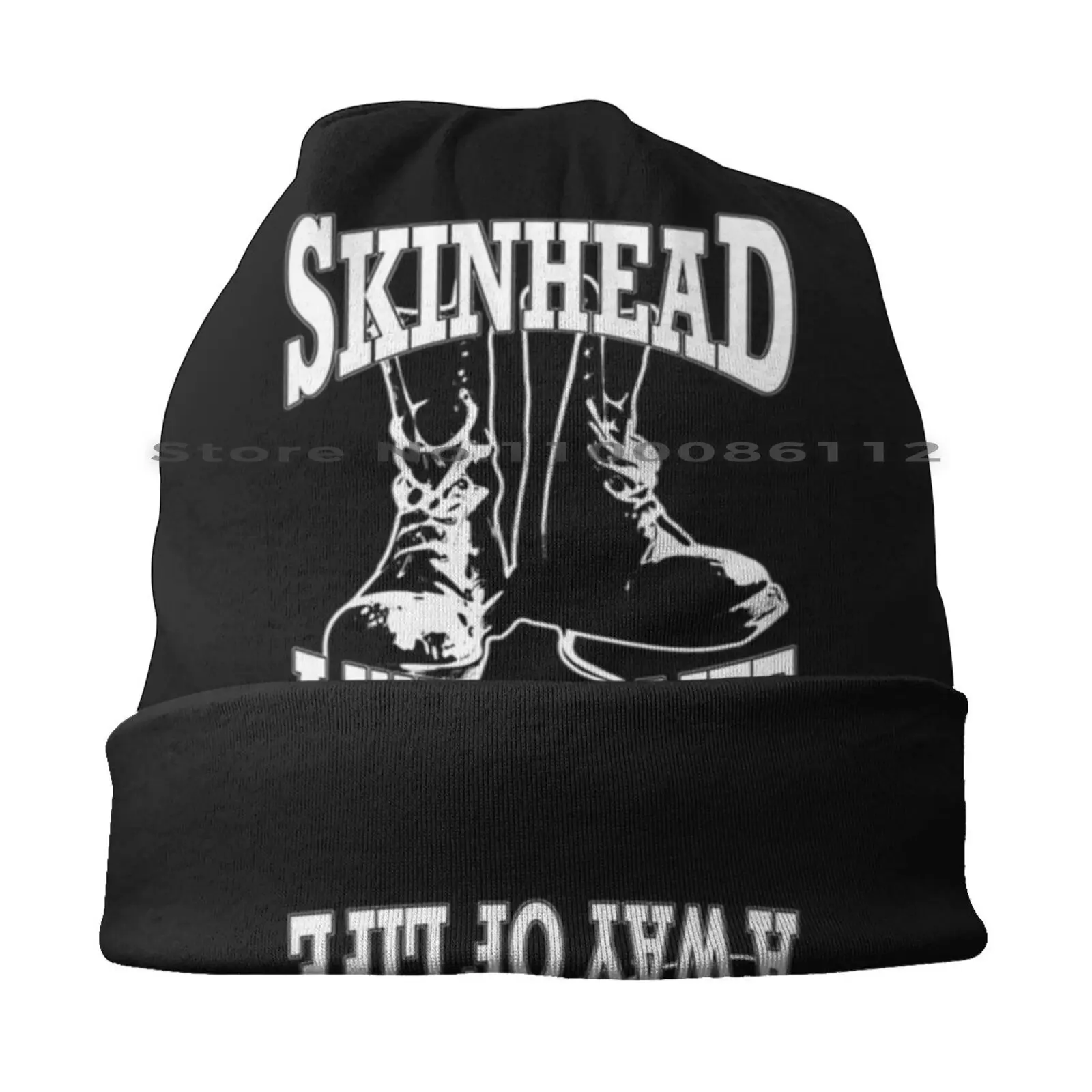 Вязаная Шапка-бини Skinhead трикотажная шапка комбинация комбинированного кроя