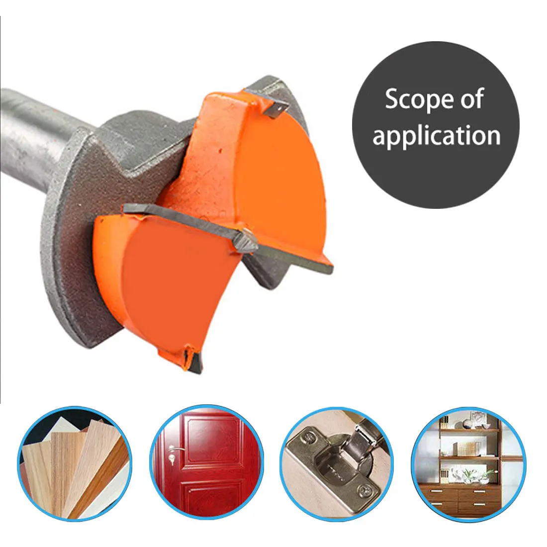 

35mm Forstner Auger Drill Bit Wooden Cutter Hex Wrench Woodworking Hole Opener Saw Woodwork Core Milling Cutter Hinge Hand Tools