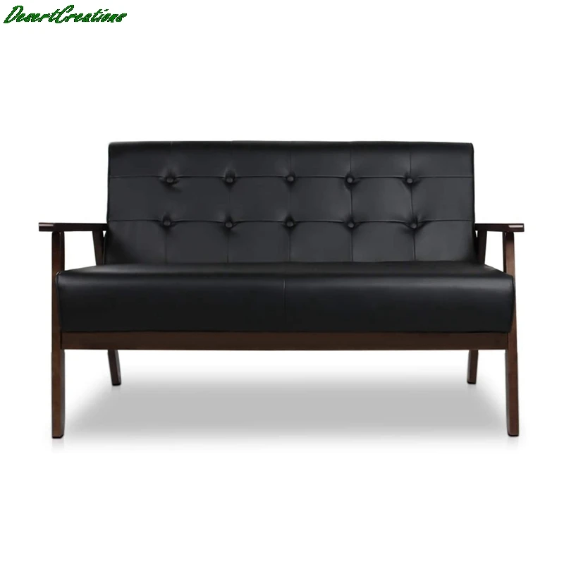 

Современный цельно двухместный диван с мягкой обивкой из искусственной кожи 2-местный диван