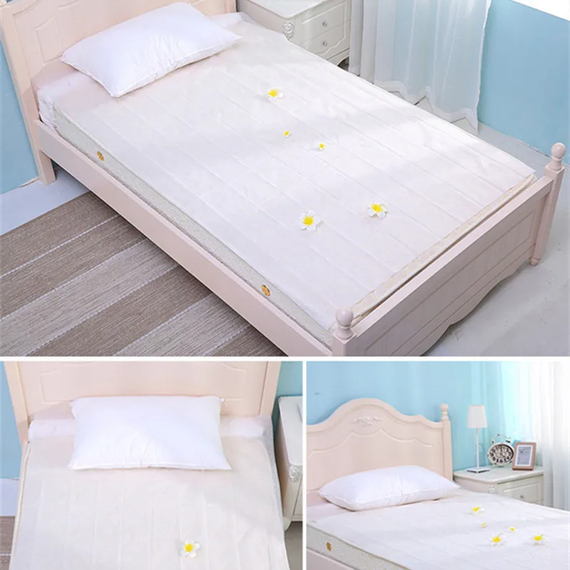 White Disposable Anti-dirty Bed Sheets Portable Travel Hotel on Business Bedsheet Waterproof Flat Sheet Cover 200*180cm | Дом и сад