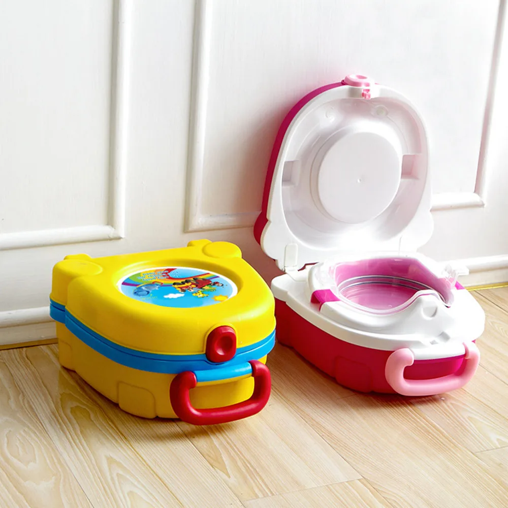Милый портативный детский туалет новинка мультяшный дорожный горшок для сидения