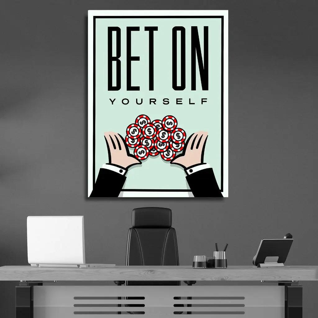 Алек монополии ставка на себя &quotАбстрактная живопись украшение стену маслом