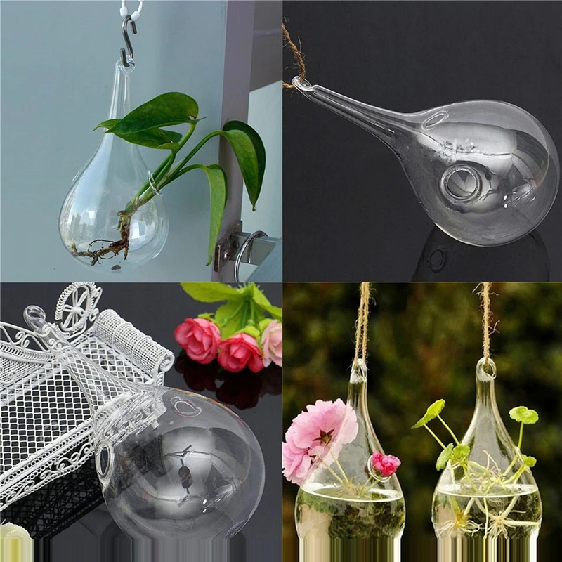Стекло висячая ваза цветок ящик для комнатных растений контейнерный горшок