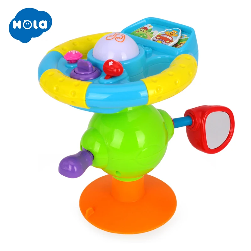 HOLA TOYS 916 детские игрушки для вождения руля и оснащены огнями зеркалом музыкой