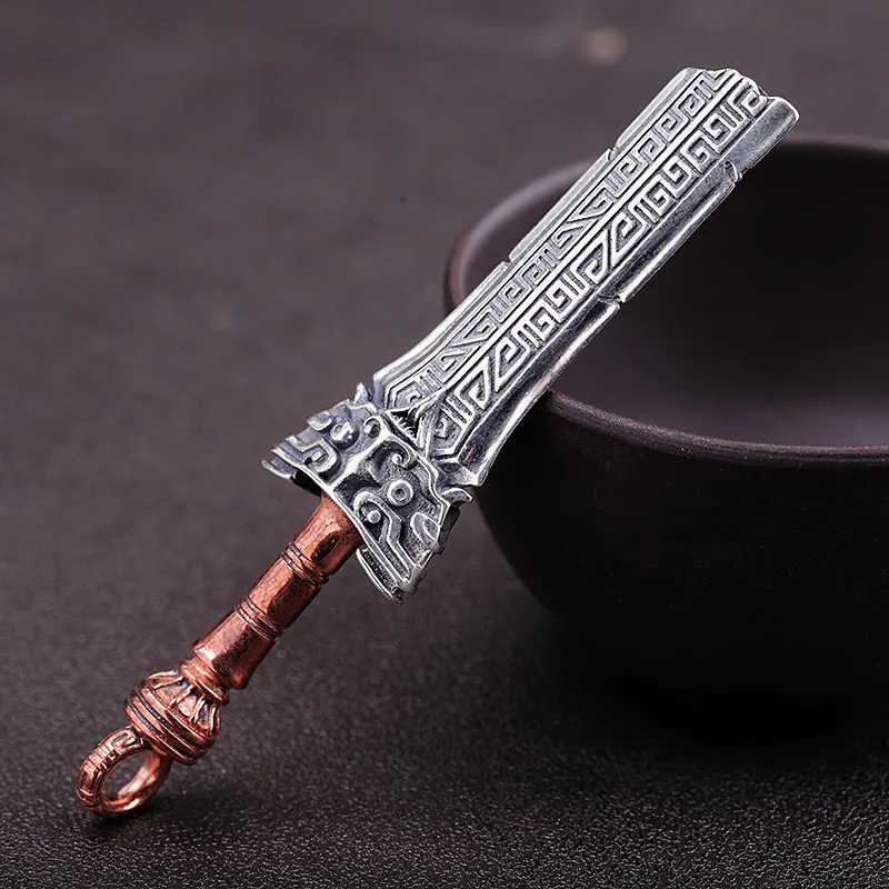 

S925 sterling silver colour pendant jewelry Hip hop Men's Broken Sword Pendant for men thai silver colour pendant 2020 new style