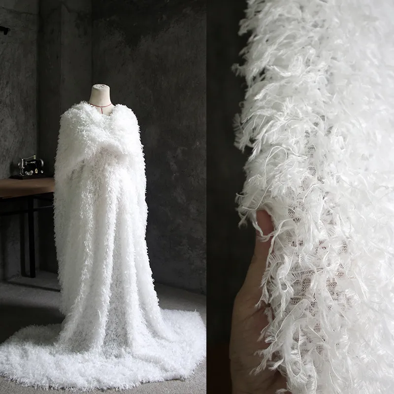 175X90 см/шт дизайнерская ткань креативная кисточка перо пушистая Сделай Сам пальто