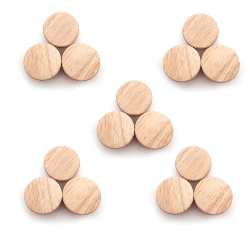 

15Pcs Home Accessory 50X25mm Wooden Knob Wood Round Pull Knobs for Cabinet Drawer Shoe Box Cupboard Cabinet Door Retail