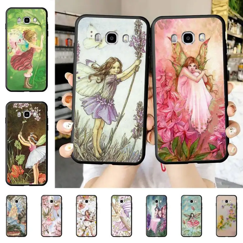 

Yinuoda Beautiful Flower Fairy Illustration Phone Case for Samsung J 2 3 4 5 6 7 8 prime plus 2018 2017 2016 core