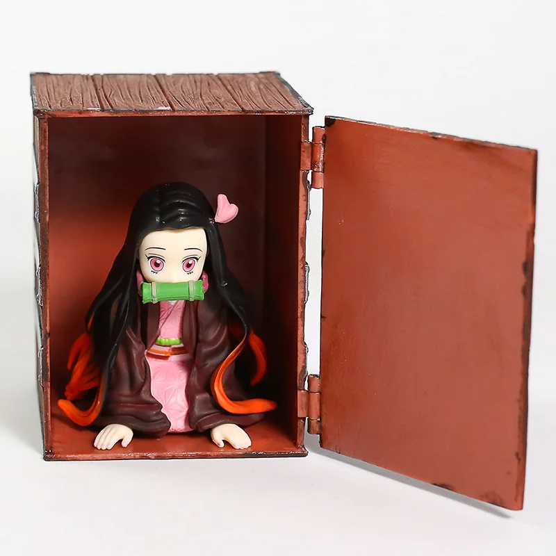 Demon Slayer Kamado Nezuko Милая модель игрушки Мини незуко в коробке аниме Kimetsu No Yaiba