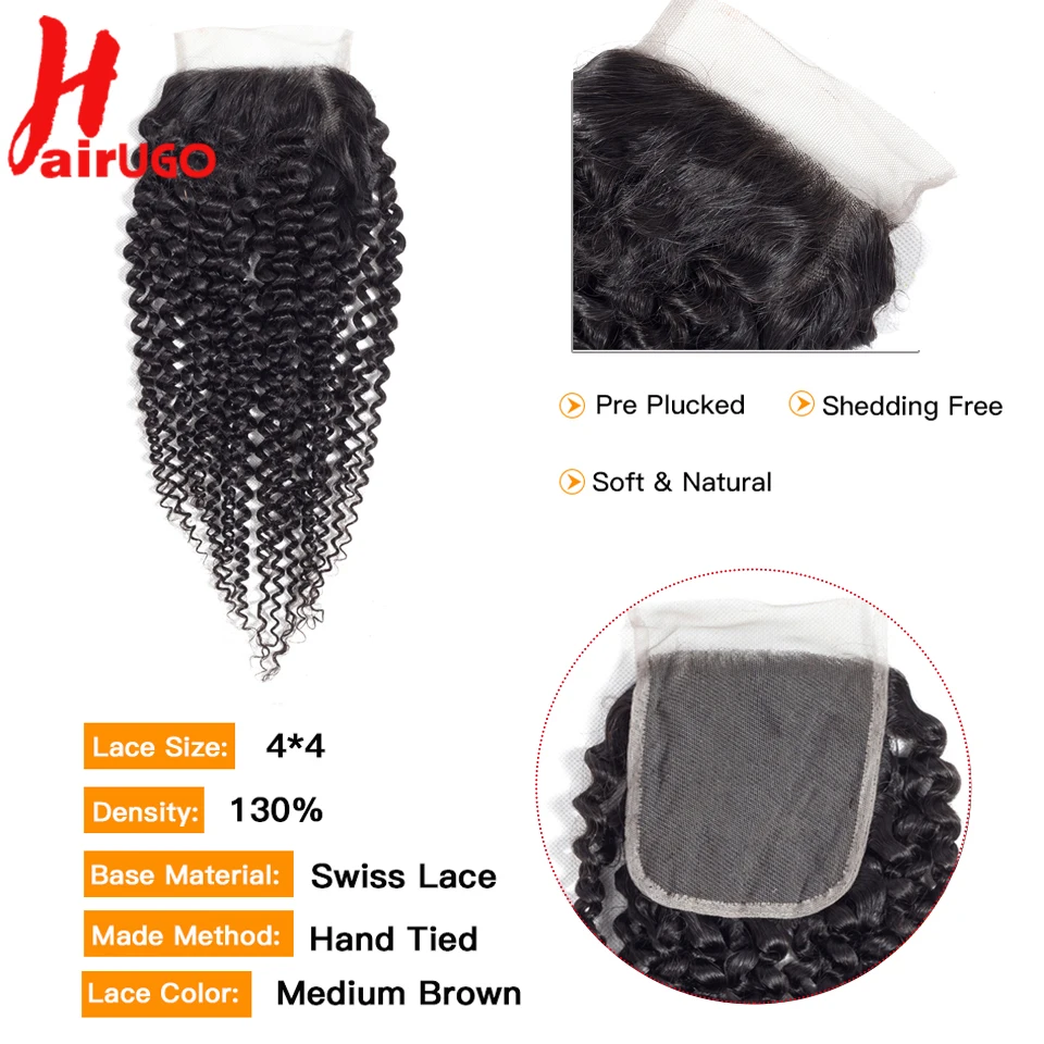 HairUGo волосы бразильские Kinkly вьющиеся пучки волос человеческие волосы 3 пучка предложения Remy натуральные синтетические волосы