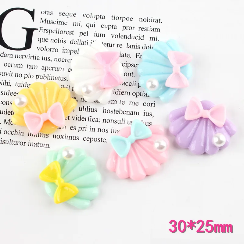 10 шт. кавайная резиновая жемчужная оболочка с плоским основанием кабошон для