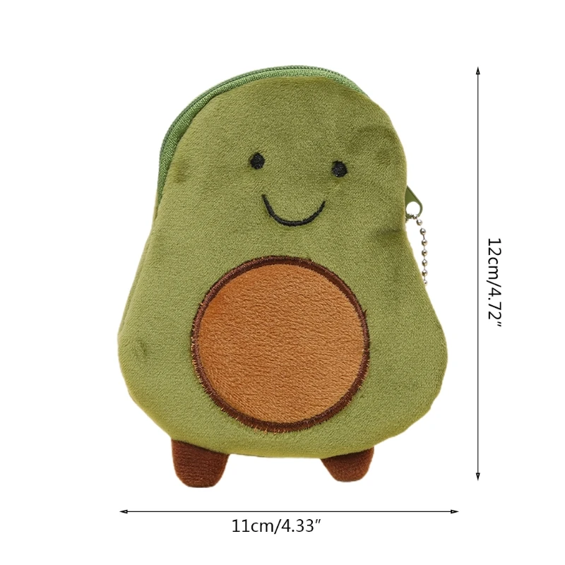 

L21F Plush Animal Pattern Coin Bag Portable Fruit Mini Card Bag Change Pouch Bag