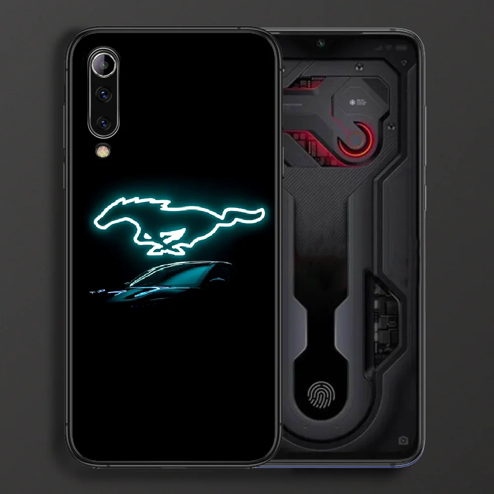 

Mustang Sports Car Phone case For Xiaomi Mi note 10 A3 9 MAX 3 A2 8 9 Lite Pro ultra black cell cover 3D Etui pretty shell