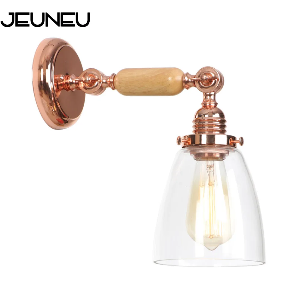 Скандинавский современный простой деревянный настенный светильник E27