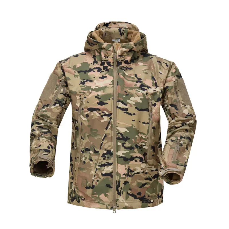 

NEW Skin Soft Shell Tactical Jacket Men Waterproof Windbreaker Fleece Coat Hunt Clothes Camouflage Army Military Jacket coat