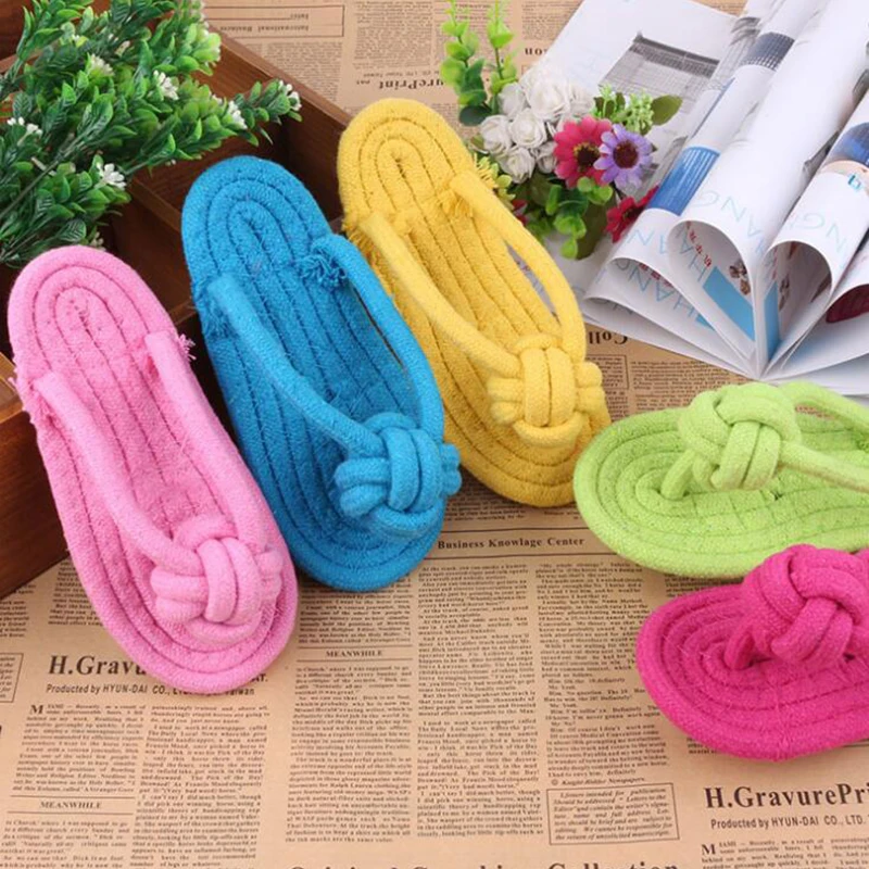 Handmade Braided Pet Chew Toys Teeth Cleaning Pet Play Toys Small Dogs